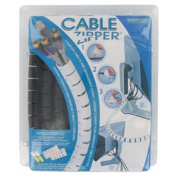 Evriholder Evriholder 8ft. Cable Zipper Complete Cable & Wire Management System  CZ-LB CZ-LB